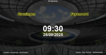 Palpite e análise do jogo Groningen vs Feyenoord pela Eredivisie