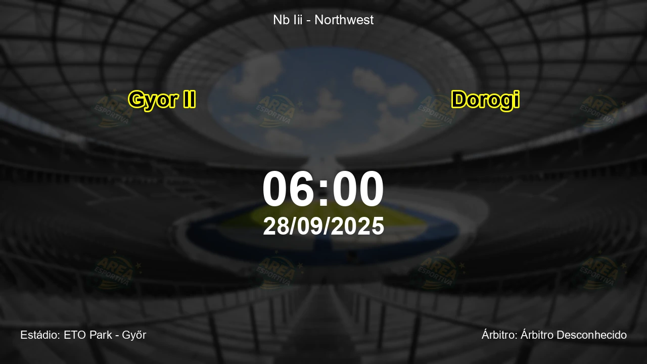 Palpite e análise do jogo Gyor II vs Dorogi pela Nb Iii - Northwest