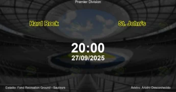 Palpite e análise do jogo Hard Rock vs St. John's pela Premier Division