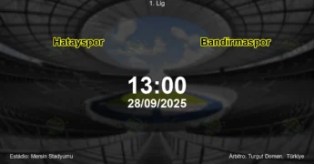 Palpite e análise do jogo Hatayspor vs Bandirmaspor pela 1. Lig