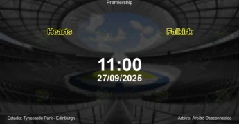 Palpite e análise do jogo Hearts vs Falkirk pela Premiership