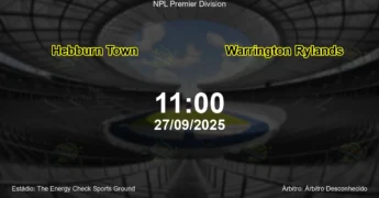 Palpite e análise do jogo Hebburn Town vs Warrington Rylands pela NPL Premier Division