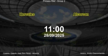 Palpite e análise do jogo Hercules vs Alcorcon pela Primera Rfef - Group 2