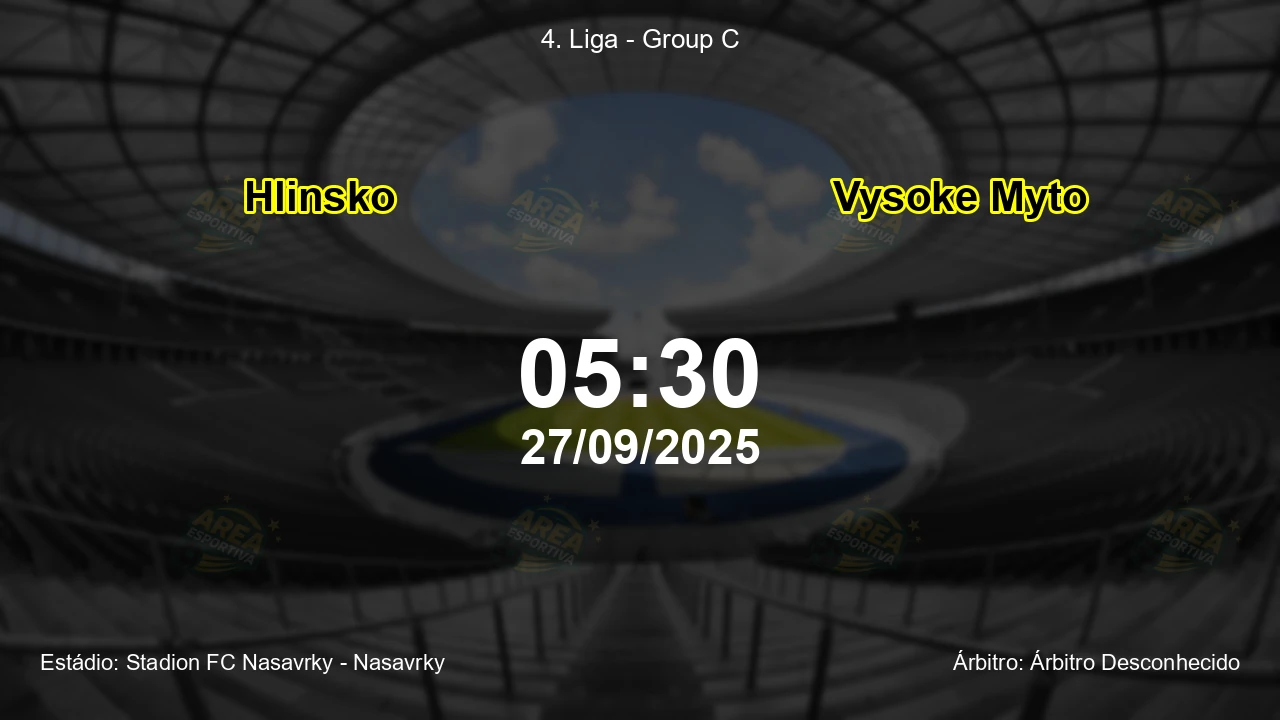 Palpite e análise do jogo Hlinsko vs Vysoke Myto pela 4. Liga - Group C