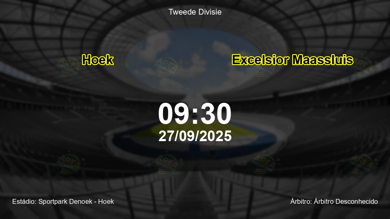 Palpite e análise do jogo Hoek vs Excelsior Maassluis pela Tweede Divisie