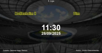 Palpite e análise do jogo Hoffenheim II vs Ulm pela 3. Liga