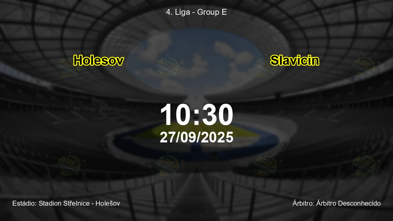 Palpite e análise do jogo Holesov vs Slavicin pela 4. Liga - Group E
