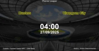 Palpite e análise do jogo Hunters vs Ulaangom City pela Premier League