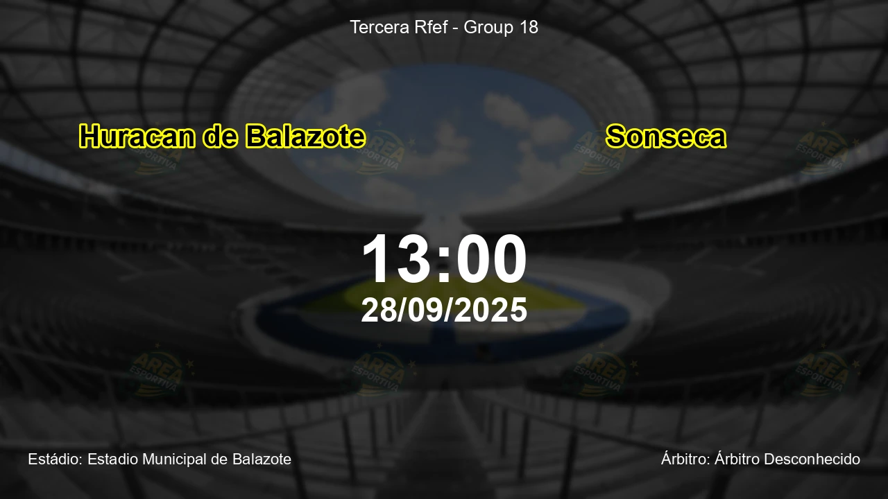 Palpite e análise do jogo Huracan de Balazote vs Sonseca pela Tercera Rfef - Group 18
