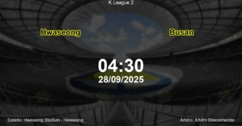 Palpite e análise do jogo Hwaseong vs Busan pela K League 2