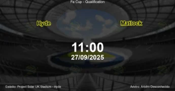 Palpite e análise do jogo Hyde vs Matlock pela Fa Cup - Qualification