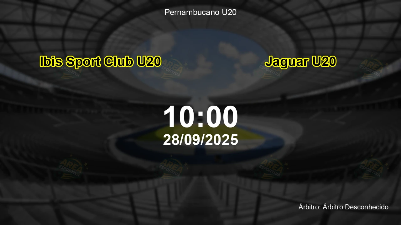 Palpite e análise do jogo Ibis Sport Club U20 vs Jaguar U20 pela Pernambucano U20