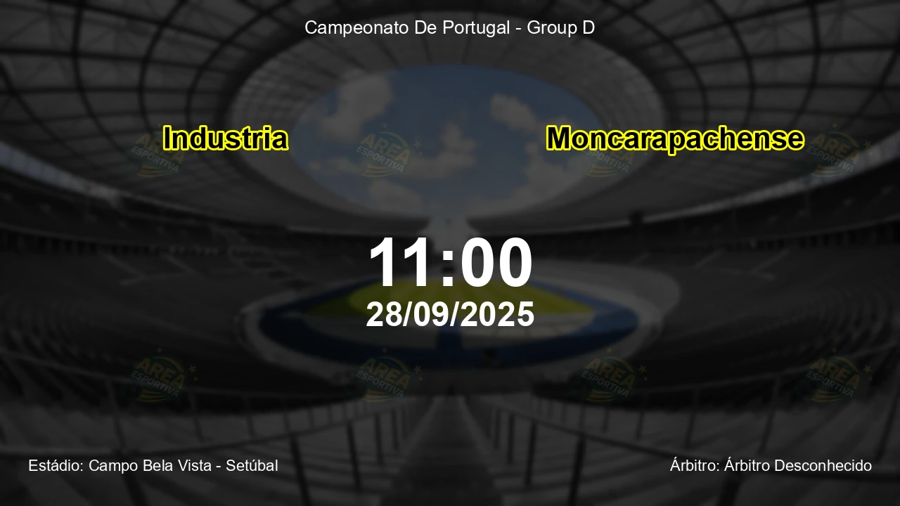 Palpite e análise do jogo Industria vs Moncarapachense pela Campeonato De Portugal - Group D