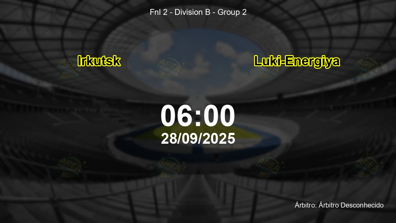Palpite e análise do jogo Irkutsk vs Luki-Energiya pela Fnl 2 - Division B - Group 2