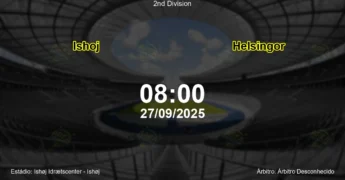 Palpite e análise do jogo Ishoj vs Helsingor pela 2nd Division
