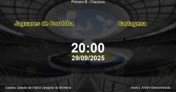 Palpite e análise do jogo Jaguares de Cordoba vs Cartagena pela Primera B - Clausura