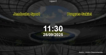 Palpite e análise do jogo Jendouba Sport vs Progres Sakiet pela Ligue 2