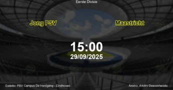 Palpite e análise do jogo Jong PSV vs Maastricht pela Eerste Divisie