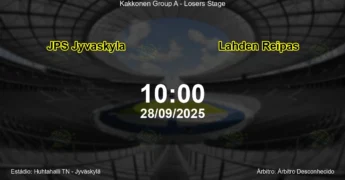 Palpite e análise do jogo JPS Jyvaskyla vs Lahden Reipas pela Kakkonen Group A - Losers Stage