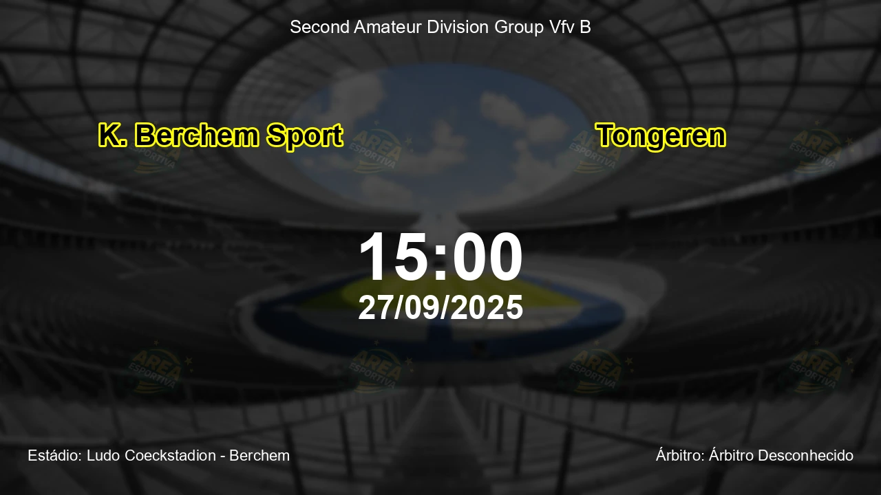 Palpite e análise do jogo K. Berchem Sport vs Tongeren pela Second Amateur Division Group Vfv B
