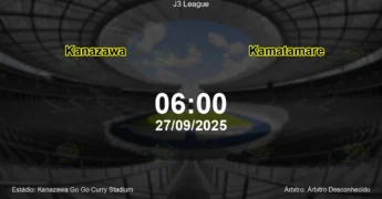 Palpite e análise do jogo Kanazawa vs Kamatamare pela J3 League