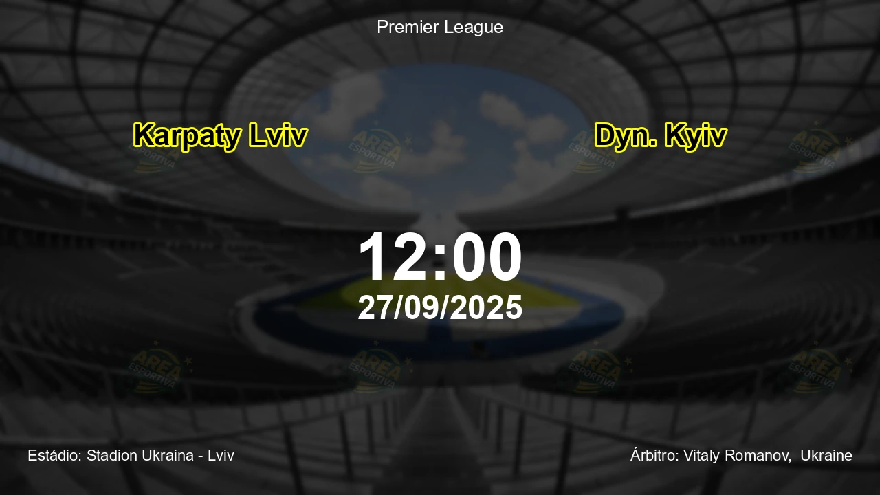 Palpite e análise do jogo Karpaty Lviv vs Dyn. Kyiv pela Premier League