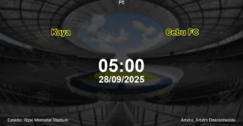 Palpite e análise do jogo Kaya vs Cebu FC pela Pfl