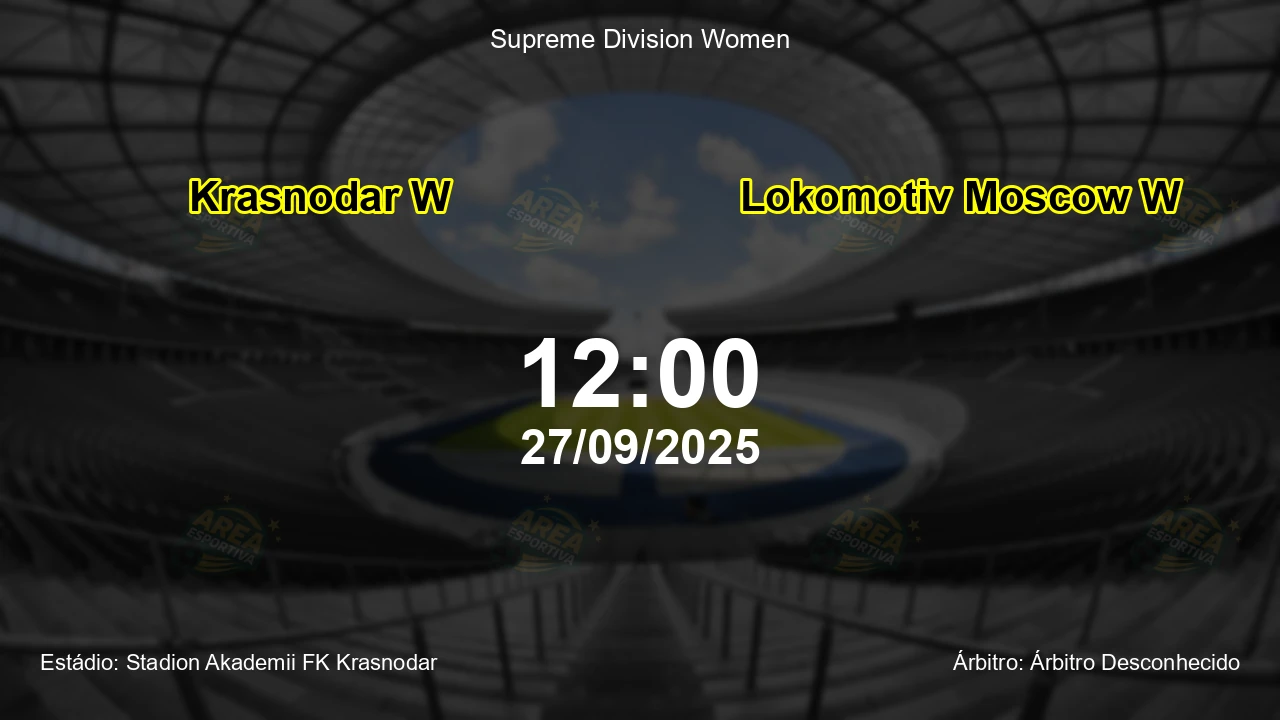 Palpite e análise do jogo Krasnodar W vs Lokomotiv Moscow W pela Supreme Division Women
