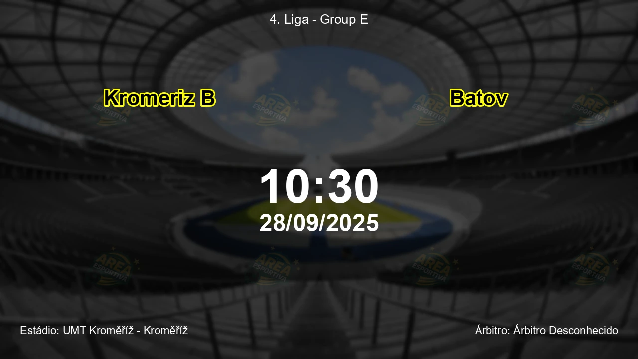 Palpite e análise do jogo Kromeriz B vs Batov pela 4. Liga - Group E