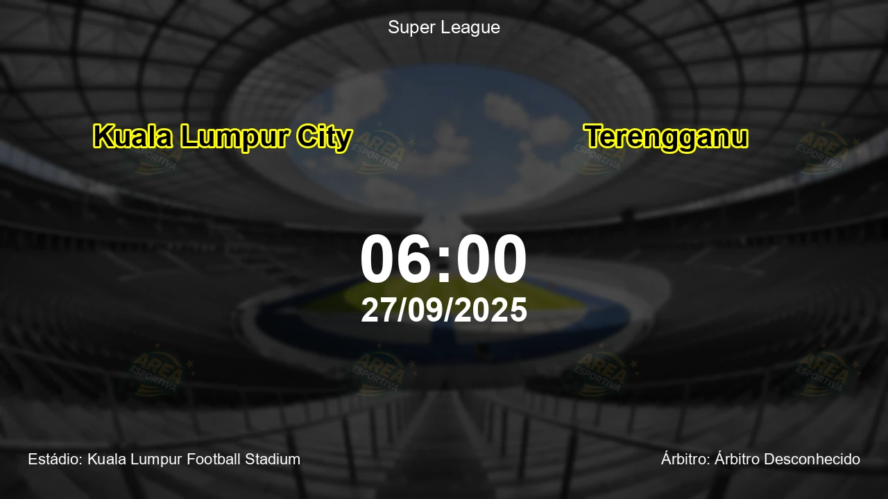 Palpite e análise do jogo Kuala Lumpur City vs Terengganu pela Super League