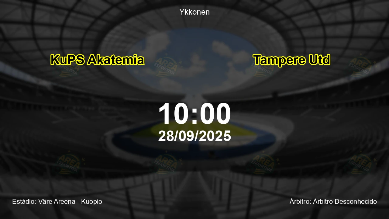 Palpite e análise do jogo KuPS Akatemia vs Tampere Utd pela Ykkonen