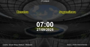 Palpite e análise do jogo Kusatsu vs Sagamihara pela J3 League
