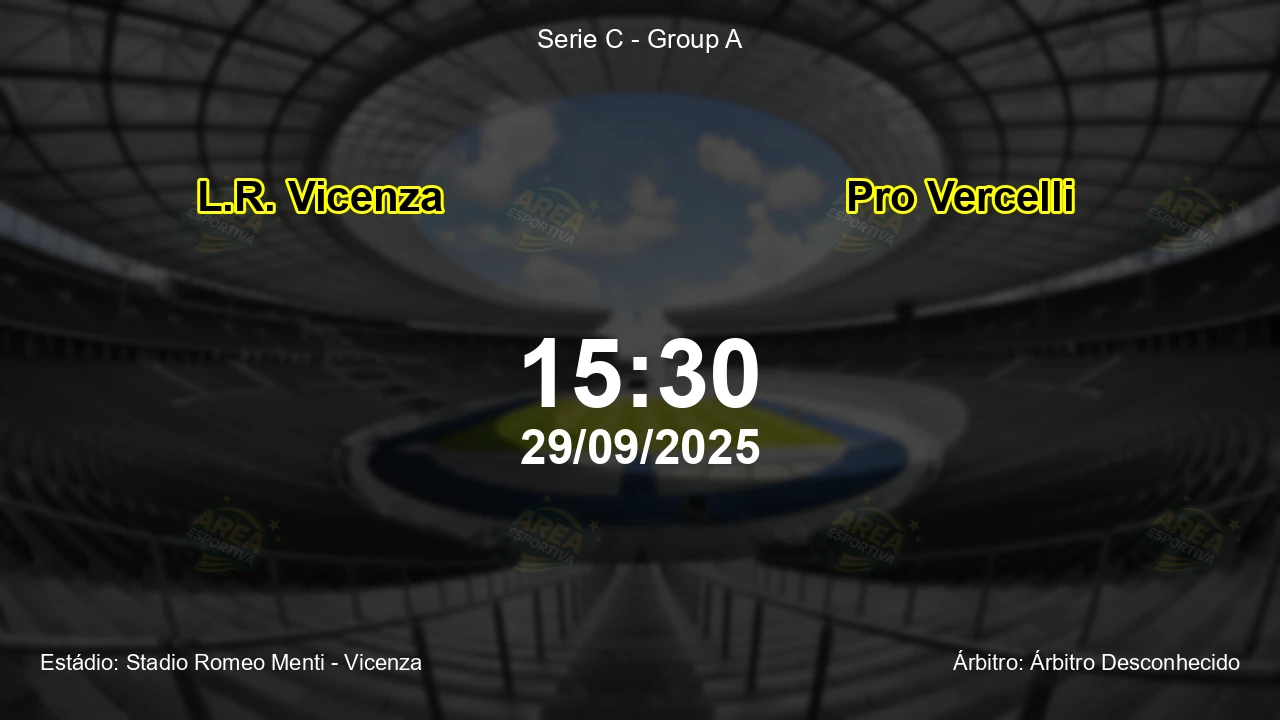Palpite e análise do jogo L.R. Vicenza vs Pro Vercelli pela Serie C - Group A