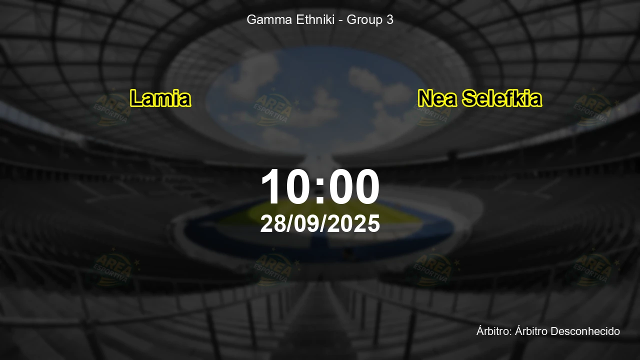Palpite e análise do jogo Lamia vs Nea Selefkia pela Gamma Ethniki - Group 3