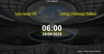 Palpite e análise do jogo Lao Army FC vs Luang Prabang United pela Lao League