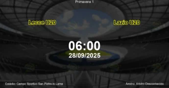 Palpite e análise do jogo Lecce U20 vs Lazio U20 pela Primavera 1