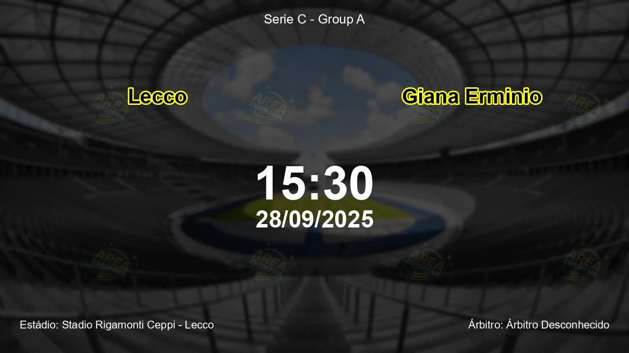 Palpite e análise do jogo Lecco vs Giana Erminio pela Serie C - Group A
