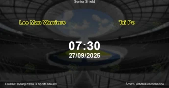 Palpite e análise do jogo Lee Man Warriors vs Tai Po pela Senior Shield