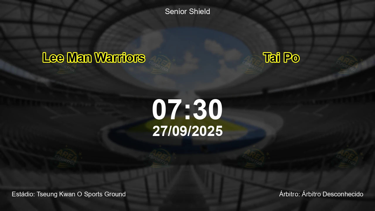 Palpite e análise do jogo Lee Man Warriors vs Tai Po pela Senior Shield