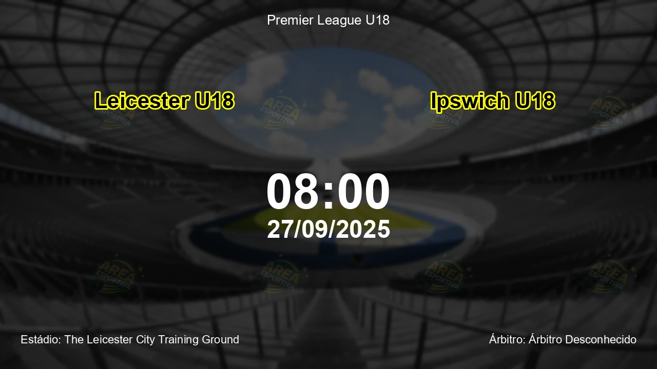 Palpite e análise do jogo Leicester U18 vs Ipswich U18 pela Premier League U18