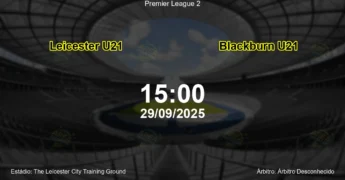Palpite e análise do jogo Leicester U21 vs Blackburn U21 pela Premier League 2