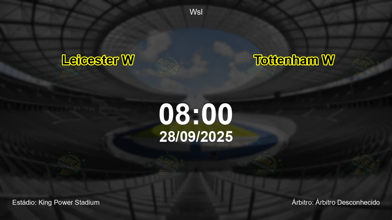 Palpite e análise do jogo Leicester W vs Tottenham W pela Wsl