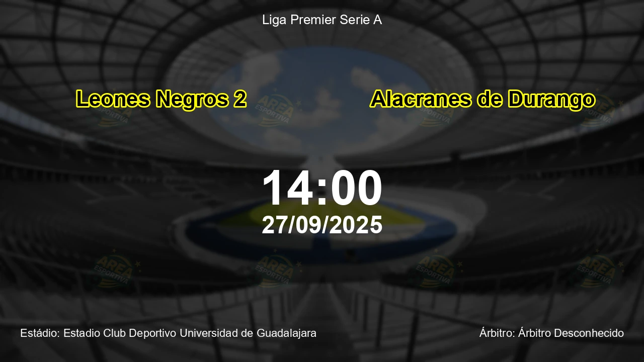 Palpite e análise do jogo Leones Negros 2 vs Alacranes de Durango pela Liga Premier Serie A