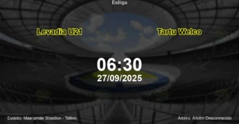 Palpite e análise do jogo Levadia U21 vs Tartu Welco pela Esiliiga