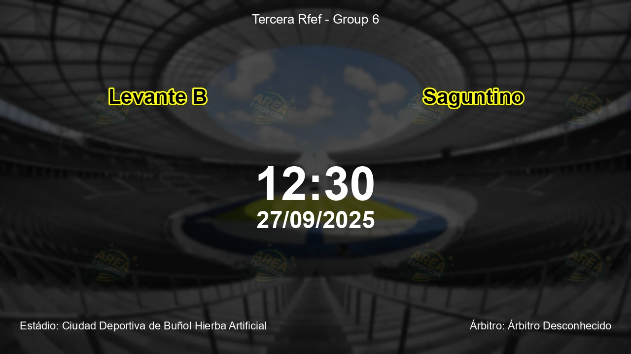 Palpite e análise do jogo Levante B vs Saguntino pela Tercera Rfef - Group 6