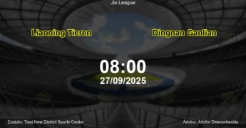 Palpite e análise do jogo Liaoning Tieren vs Dingnan Ganlian pela Jia League