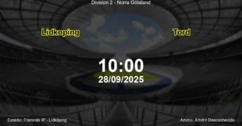 Palpite e análise do jogo Lidkoping vs Tord pela Division 2 - Norra Götaland