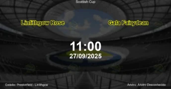 Palpite e análise do jogo Linlithgow Rose vs Gala Fairydean pela Scottish Cup