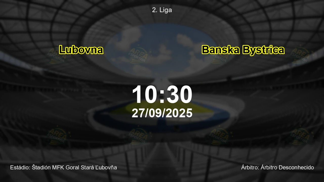 Palpite e análise do jogo Lubovna vs Banska Bystrica pela 2. Liga