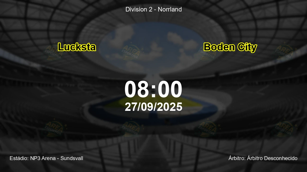 Palpite e análise do jogo Lucksta vs Boden City pela Division 2 - Norrland